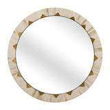 Global Resin and MDF Cream Wall Mirror Wall Mirrors LOOMLAN By Bassett Mirror