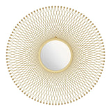 Glow Round Mirror Gold Wall Mirrors LOOMLAN By Zuo Modern