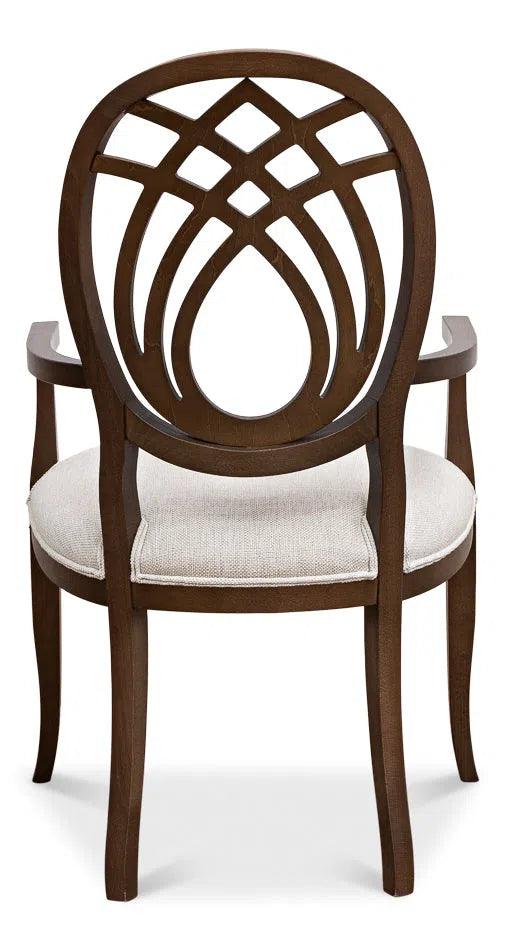 Goccia Arm Chair Driftwood Oatmeal Club Chairs LOOMLAN By Sarreid