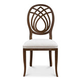 Goccia Side Chair Driftwood Oatmeal Dining Chairs LOOMLAN By Sarreid
