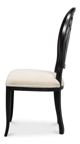 Goccia Side Chair Nero Banks Organza Dining Chairs LOOMLAN By Sarreid