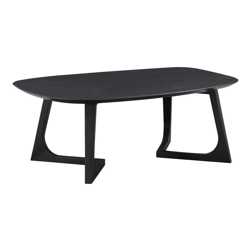 Godenza Mid-Century Modern Black Oval Coffee Table Coffee Tables LOOMLAN By Moe's Home