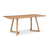 Godenza Natural Solid Oak Rectangular Dining Table Dining Tables LOOMLAN By Moe's Home