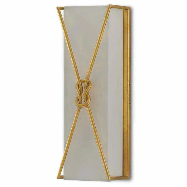 Gold Leaf Ariadne Large Wall Sconce Wall Sconces LOOMLAN By Currey & Co