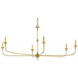 Gold Leaf Nottaway Gold Large Chandelier Chandeliers LOOMLAN By Currey & Co