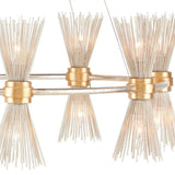 Gold Leaf Silver Leaf Novatude Chandelier Chandeliers LOOMLAN By Currey & Co