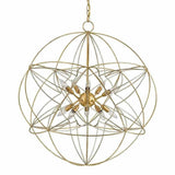 Gold Leaf Silver Leaf Zenda Orb Chandelier Chandeliers LOOMLAN By Currey & Co