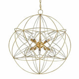 Gold Leaf Silver Leaf Zenda Orb Chandelier Chandeliers LOOMLAN By Currey & Co