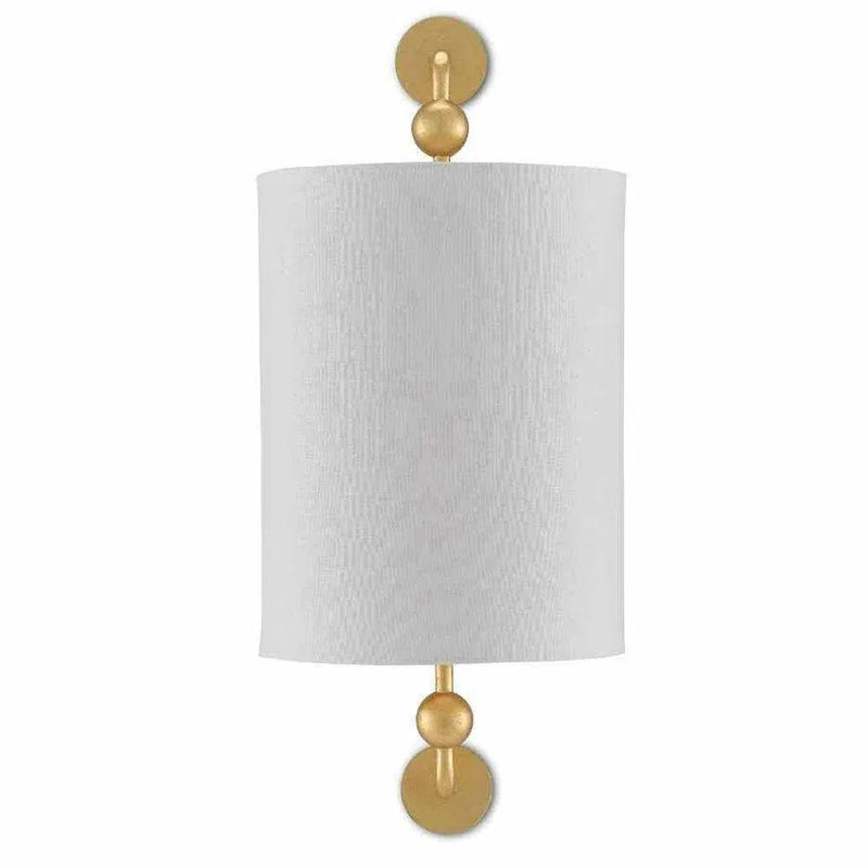 Gold Leaf Tavey Gold Wall Sconce Wall Sconces LOOMLAN By Currey & Co