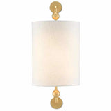 Gold Leaf Tavey Gold Wall Sconce Wall Sconces LOOMLAN By Currey & Co