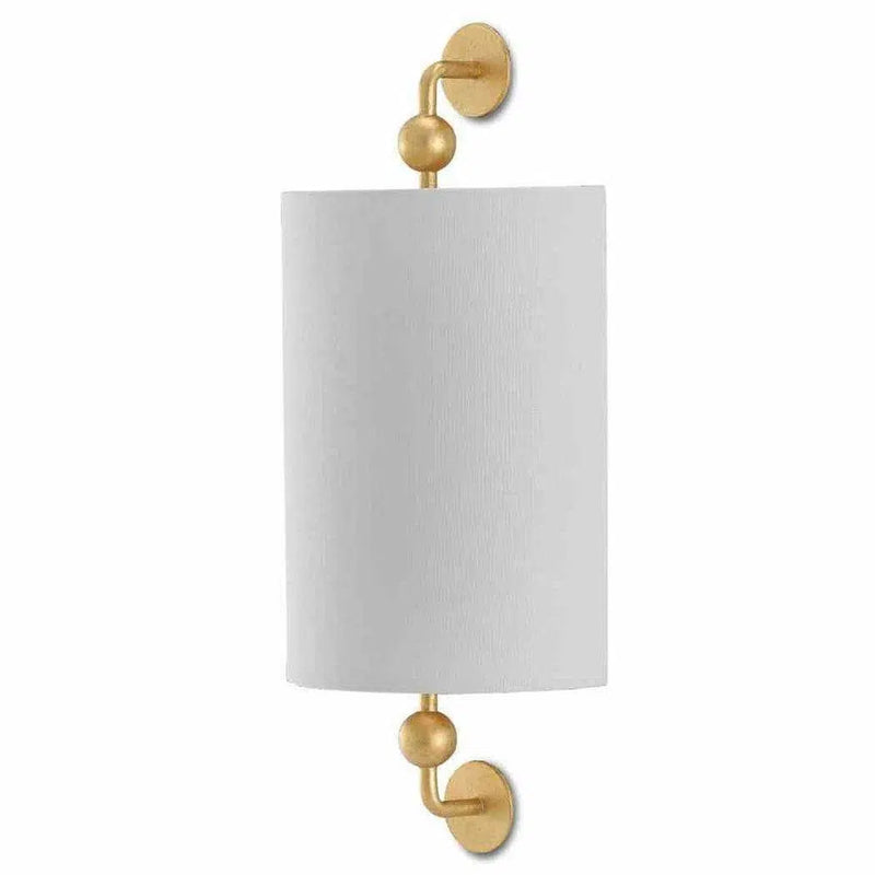 Gold Leaf Tavey Gold Wall Sconce Wall Sconces LOOMLAN By Currey & Co