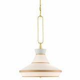 Gold Leaf White Perth Pendant Pendants LOOMLAN By Currey & Co