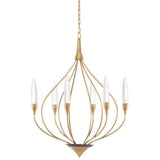 Gold Lighting Fixture Antique Brass Ischia Chandelier Chandeliers LOOMLAN By Currey & Co