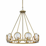 Gold Lighting Fixture Antique Brass MarjieScope Chandelier Chandeliers LOOMLAN By Currey & Co