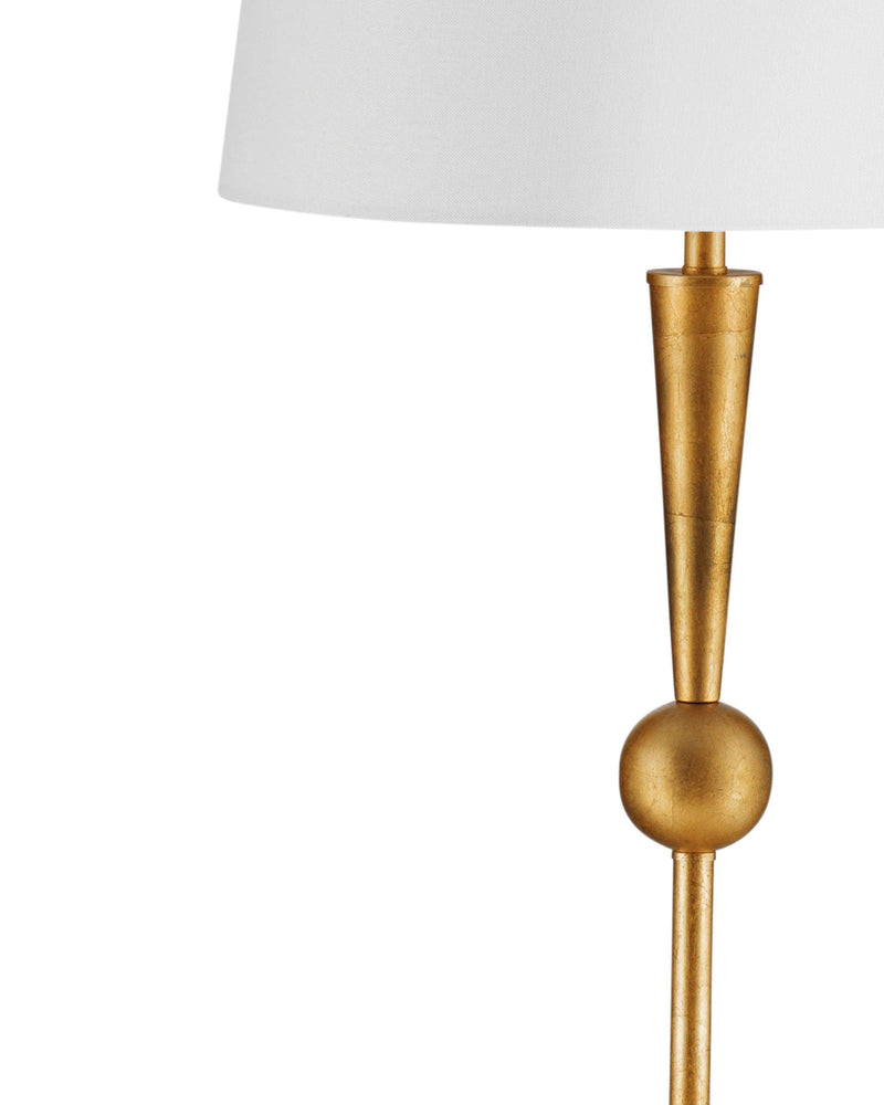 Gold Metal Floor Lamp Floor Lamps LOOMLAN By Bassett Mirror