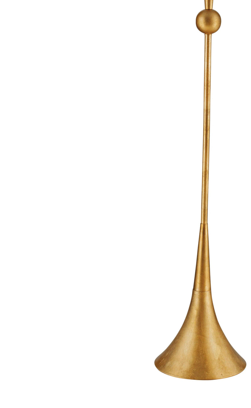 Gold Metal Floor Lamp Floor Lamps LOOMLAN By Bassett Mirror