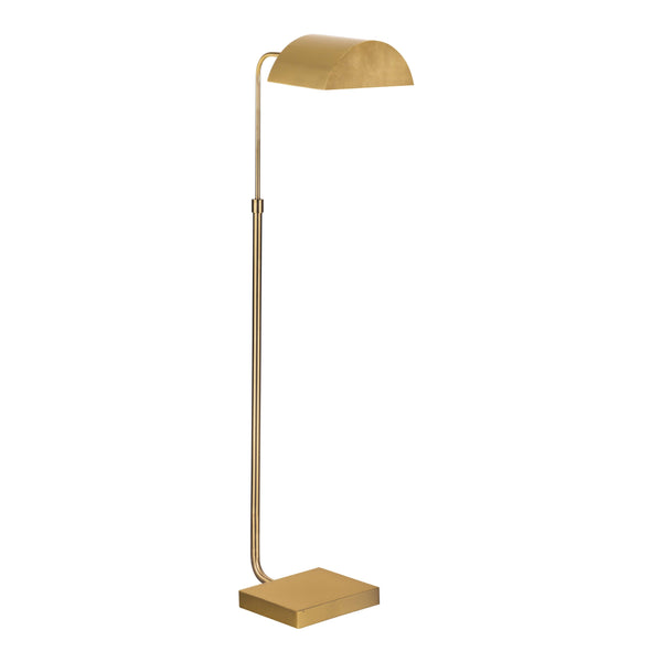Golden Brass Metal Floor Lamp Floor Lamps LOOMLAN By Bassett Mirror