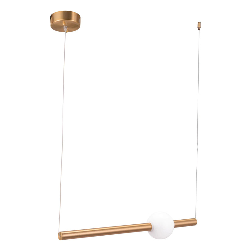 Golden Lighting Pendant Adeo Ceiling Lamp Brass Pendants LOOMLAN By Zuo Modern