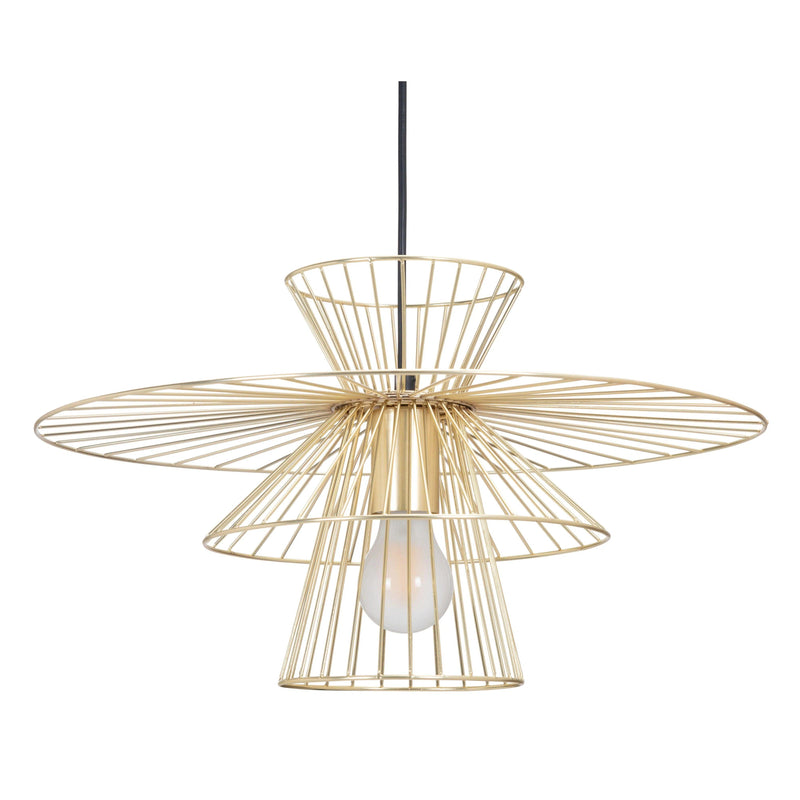 Golden Lighting Pendant Azzi Ceiling Lamp Gold Pendants LOOMLAN By Zuo Modern