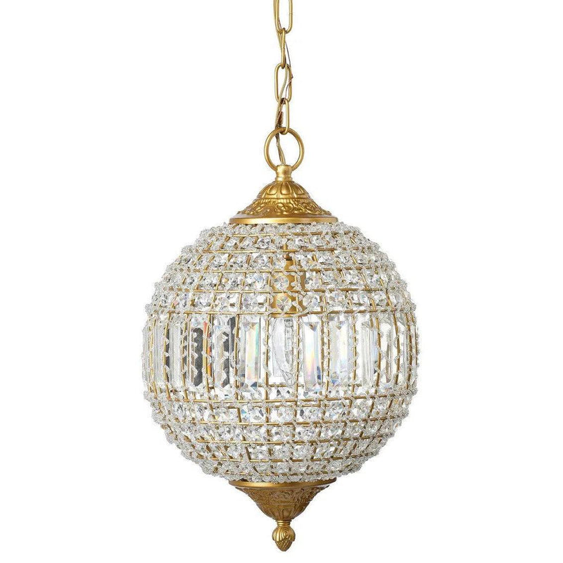 Golden Lighting Pendant Crystal Orb Pendant Pendants LOOMLAN By Jamie Young