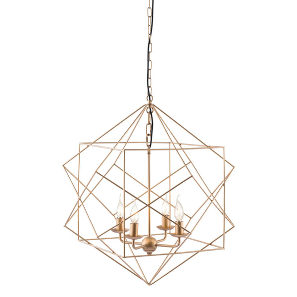 Golden Lighting Pendant Penta Ceiling Lamp Gold Pendants LOOMLAN By Zuo Modern