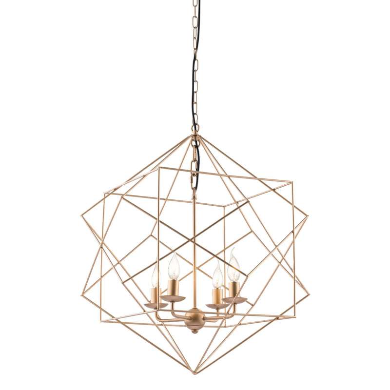 Golden Lighting Pendant Penta Ceiling Lamp Gold Pendants LOOMLAN By Zuo Modern