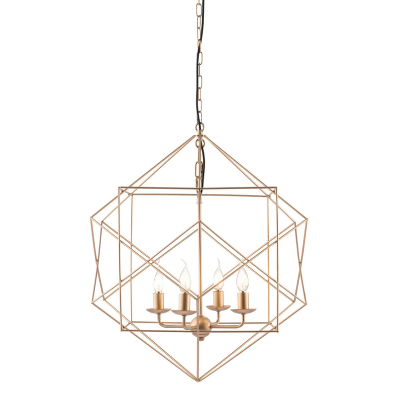 Golden Lighting Pendant Penta Ceiling Lamp Gold Pendants LOOMLAN By Zuo Modern