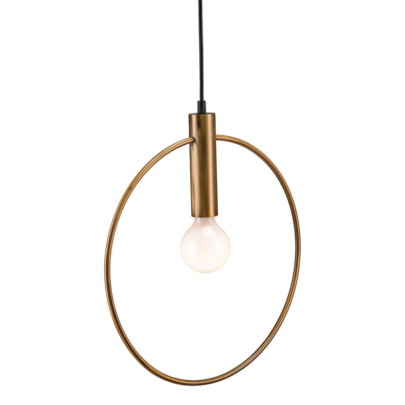 Golden Lighting Pendants Irenza Ceiling Lamp Brass Pendants LOOMLAN By Zuo Modern