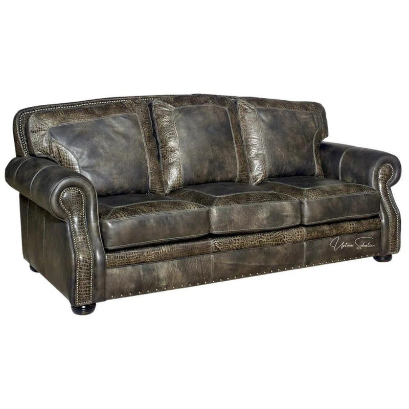 Golden Luxury - California Custom Leather Couch Sofas & Loveseats LOOMLAN By Uptown Sebastian