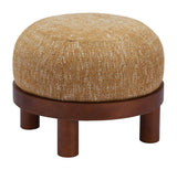 Gome Wood Oat Yellow Ottoman Ottomans LOOMLAN By Zuo Modern