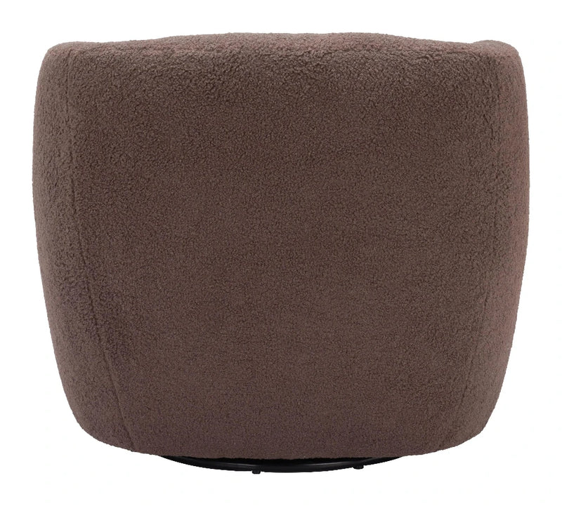 Govan Swivel Chair Brown Club Chairs LOOMLAN By Zuo Modern