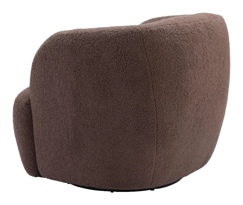 Govan Swivel Chair Brown Club Chairs LOOMLAN By Zuo Modern