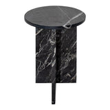 Grace Marble Round Accent Table Side Tables LOOMLAN By Moe's Home