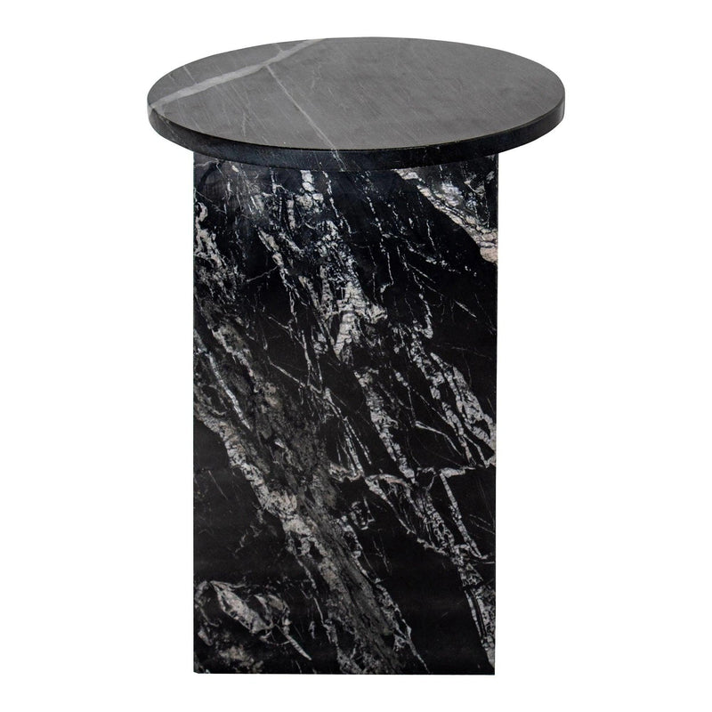 Grace Marble Round Accent Table Side Tables LOOMLAN By Moe's Home