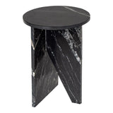 Grace Marble Round Accent Table Side Tables LOOMLAN By Moe's Home