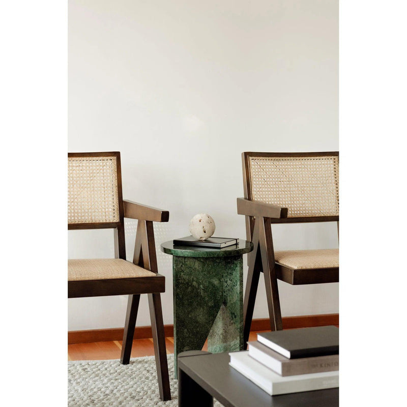 Grace Marble Round Accent Table Side Tables LOOMLAN By Moe's Home