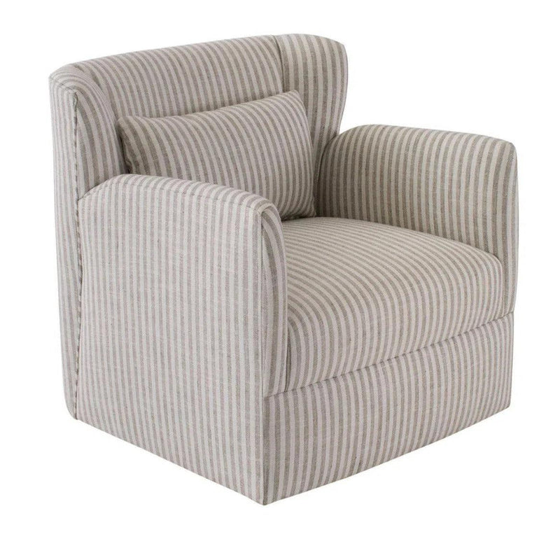 Grace Swivel Striped Club Chair Club Chairs LOOMLAN By Peninsula Home