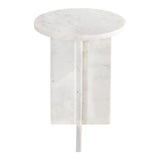 Grace White Marble Round Accent Table Side Tables LOOMLAN By Moe's Home