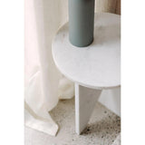 Grace White Marble Round Accent Table Side Tables LOOMLAN By Moe's Home