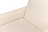 Grady Accent Chair Cream Linen Fabric Accent Chairs LOOMLAN By Sarreid