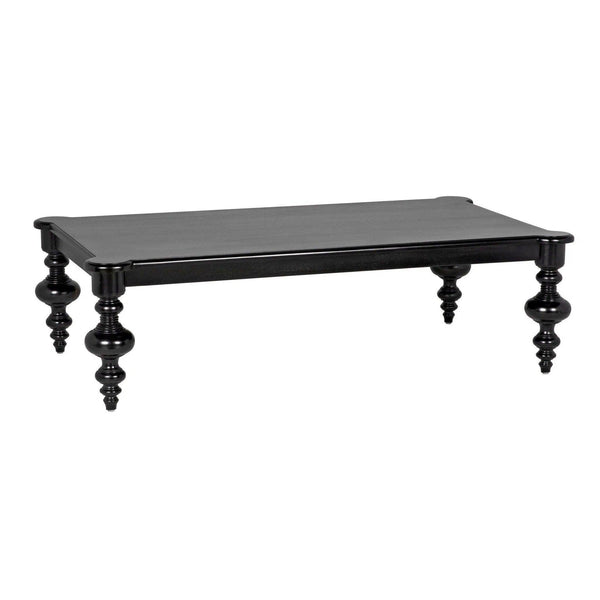 Graff Wood Black Rectangle Coffee Table Coffee Tables LOOMLAN By Noir