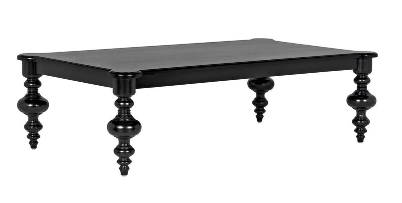 Graff Wood Black Rectangle Coffee Table Coffee Tables LOOMLAN By Noir