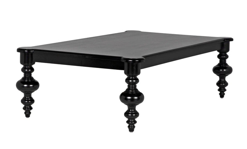 Graff Wood Black Rectangle Coffee Table Coffee Tables LOOMLAN By Noir