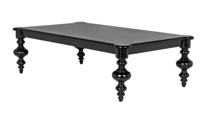 Graff Wood Black Rectangle Coffee Table Coffee Tables LOOMLAN By Noir