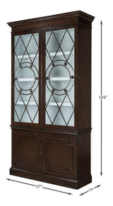 Grafton Umbria Curio Cabinet Glass Doors Buffets & Curios LOOMLAN By Sarreid