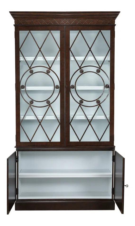 Grafton Umbria Curio Cabinet Glass Doors Buffets & Curios LOOMLAN By Sarreid