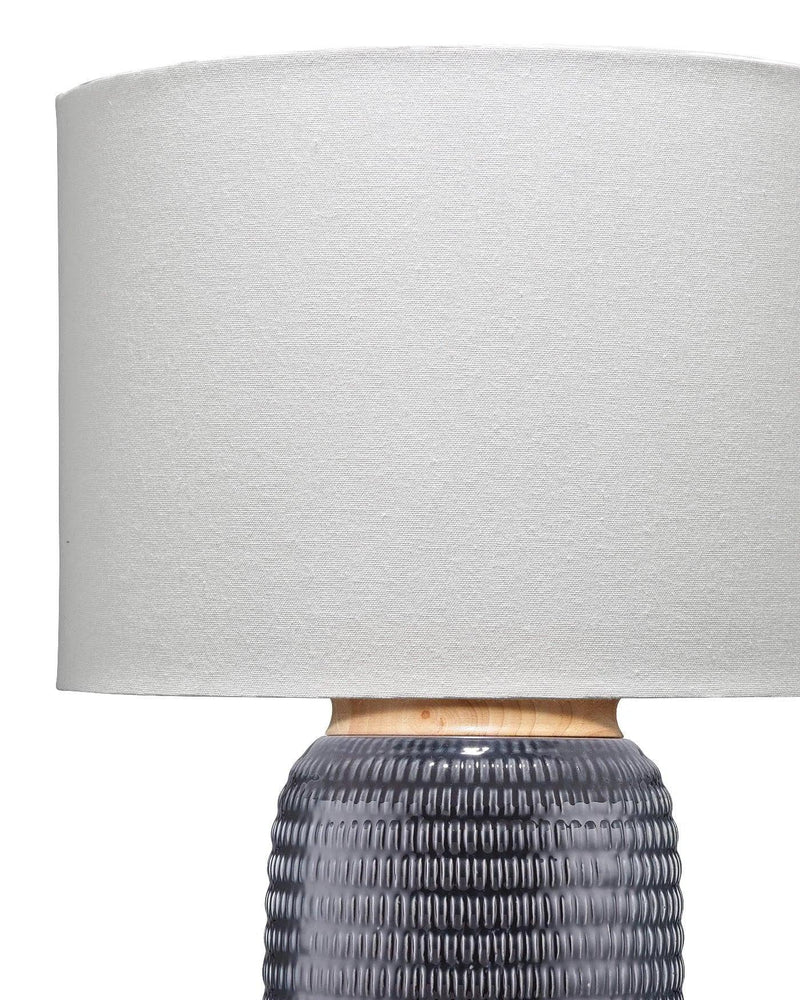 Graham Dark Blue Ceramic Table Lamp Table Lamps LOOMLAN By Jamie Young