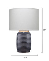 Graham Dark Blue Ceramic Table Lamp Table Lamps LOOMLAN By Jamie Young