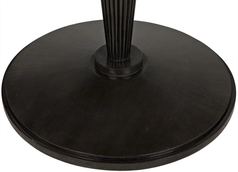 Granada Wood Black Round Dining Table Dining Tables LOOMLAN By Noir