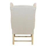 Grand Linen Wingback Chair Accent Chairs LOOMLAN By Furniture Classics